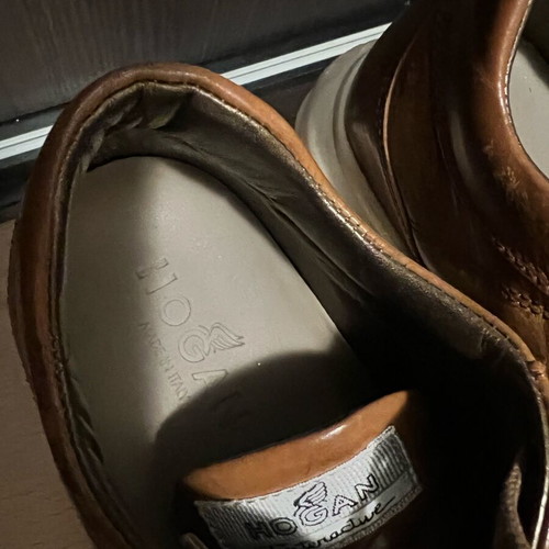 Hogan Interactive sneakers used, brown leather, size 36.5 (EU38)