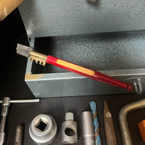 Toolbox with tools used, pack