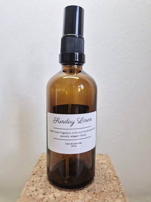 Sunday Linen Fabric Mist 100ml new handmade fabric and room fragrance