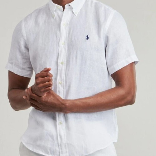 Polo Ralph Lauren short sleeve white shirt new Medium