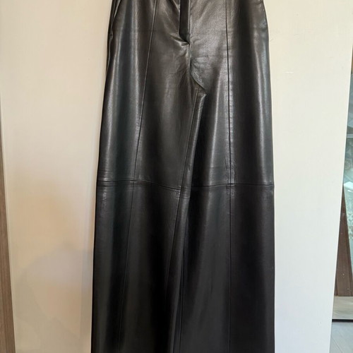 Zini leatherette jacket and pants set like new, black