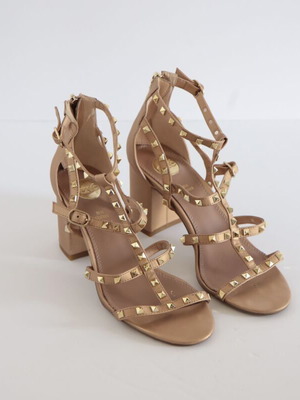 Exe women's sandal size 39, brown and gold