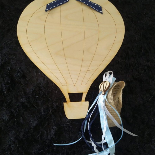 Baptism package for boy with hot air balloon theme like new