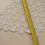 Handmade lace in rhombus shape used