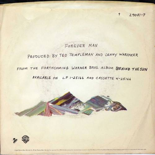 Eric Clapton Forever Man & Too Bad 7'' vinyl used, rock