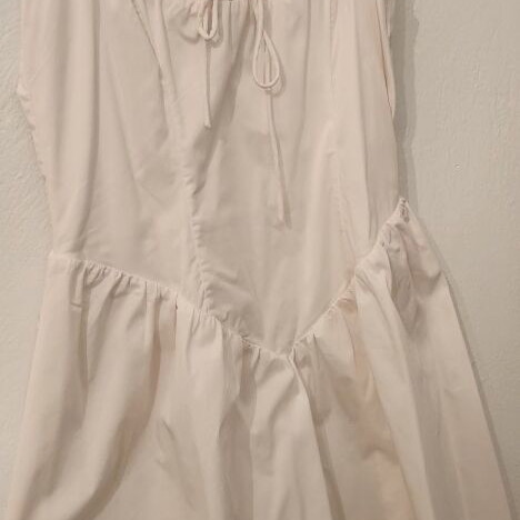 Bershka Mini Dress Medium White used with lining