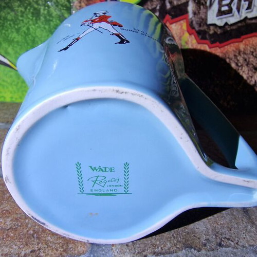 Johnnie Walker Whisky Jug vintage used, blue color