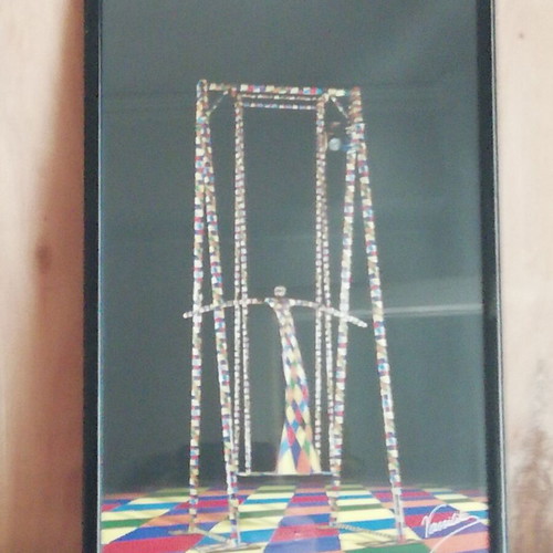 Vintage photo frame artwork by painter Vassiliki like new