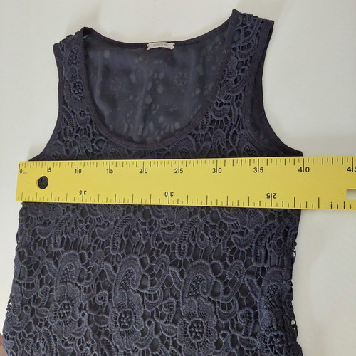 Intimissimi black sleeveless top small with knitted lace