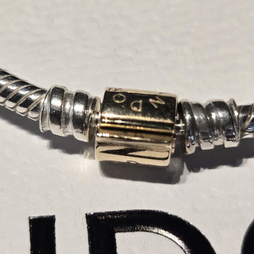 Pandora bracelet 19 cm with real gold, old collection