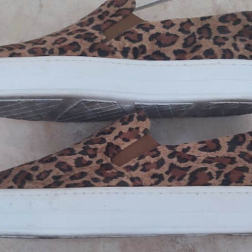 Slip On Sneakers Leopard Leather size 39 like new