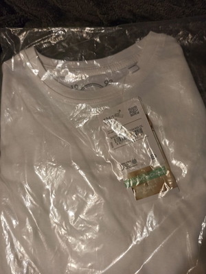 T-shirt white boy long sleeve 9-10 years new