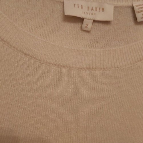Ted Baker blouse size M new, beige wool with bow