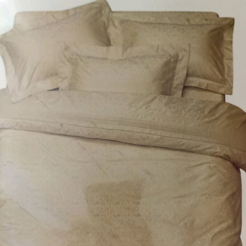 Double jacquard cotton satin 300 thread count beige duvet cover Daς home new
