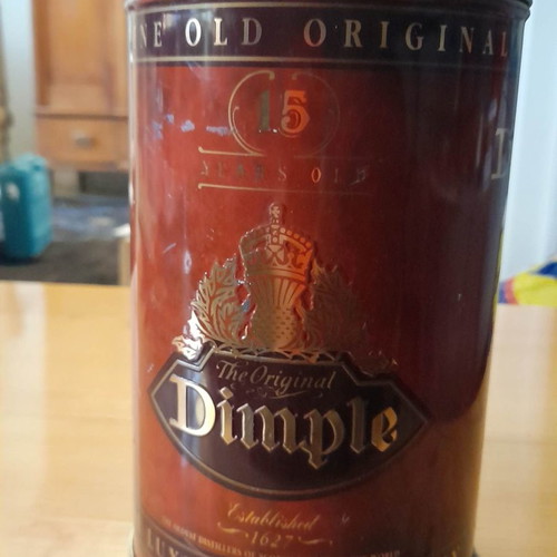 Dimple collectible metal tin used