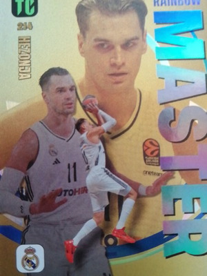 Rainbow Master Hezonja collectible sticker card like new