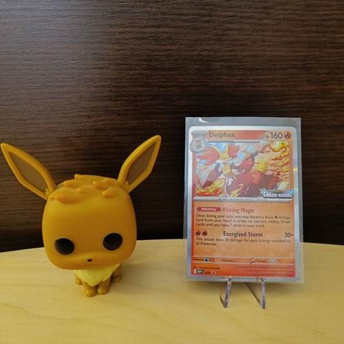 Delphox Chaos Rising pre-release Pokemon card xCRI 013