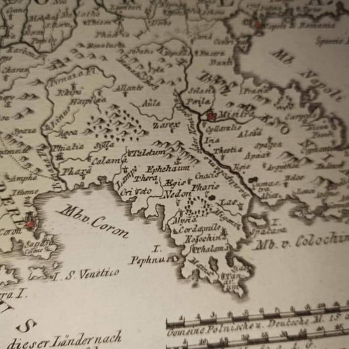 Peloponnese map 1790 like new