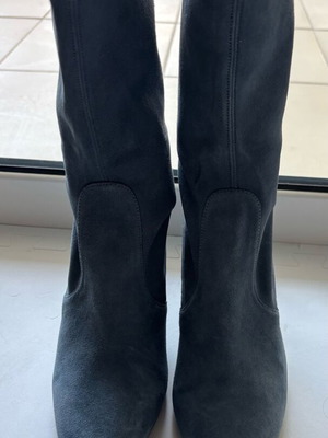 Μπότες Stuart Weitzman Cling stretch γκρι σουέντ σαν καινούργιες μέγεθος 40.5
