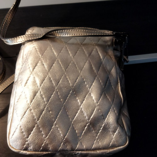 KEM crossbody bag metallic gold quilted