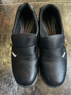 Giasco Medina S2 safety shoes used, black slip-on