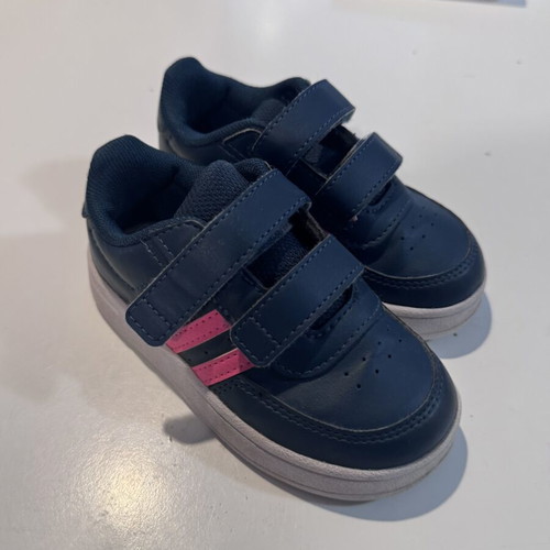 Adidas kids' sneakers size 23, like new, blue and pink