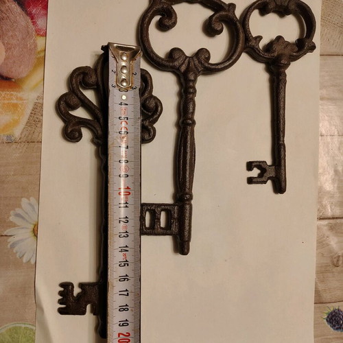 Restored antique keys from gates of Italian church
