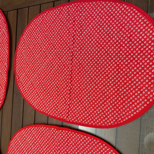 Swedish cotton large placemats new, set of 4 pieces