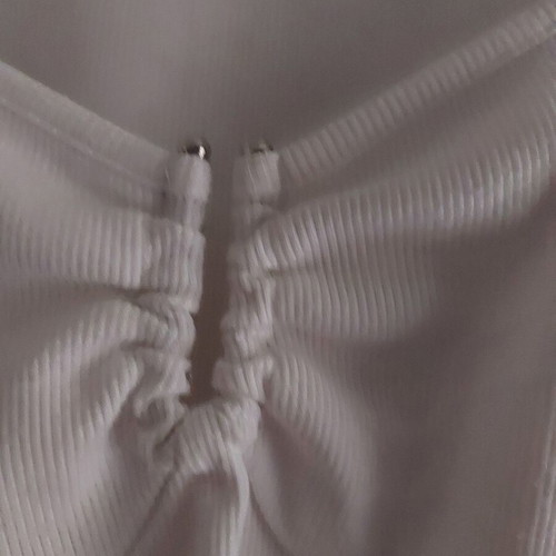 Asymmetric long-sleeve blouse Shein size M like new, white