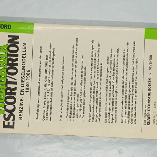 Εγχειρίδιο Vraagbaak Ford Escort/Orion μεταχειρισμένο 1980-1986