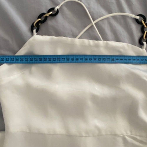 Zara white satin dress used, size small with slit