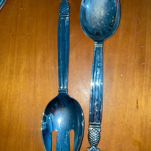 Godinger salad serving spoon and fork set like new