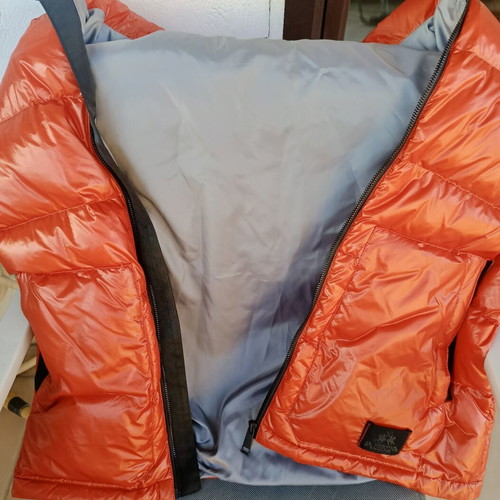 La Martina vest with down filling, like new, orange, size XL