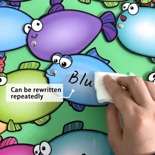 Fishing game new with magnetic rods and erasable markers