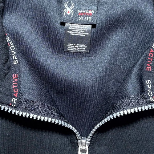 Spyder Active Quarter Zip Pullover black, like new, size XL