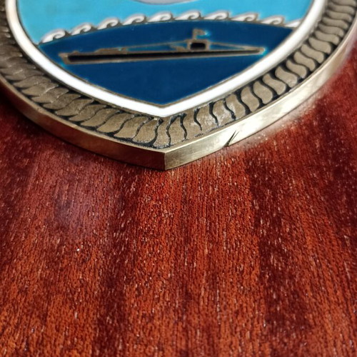 Collectible Heavy Naval Submarine Command Emblem vintage, like new