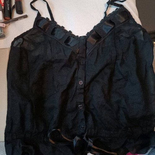 Intimissimi black lingerie bustier with satin details, medium, new