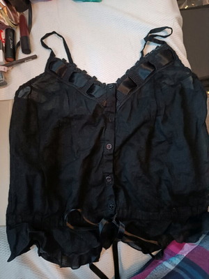 Intimissimi black lingerie bustier with satin details, medium, new