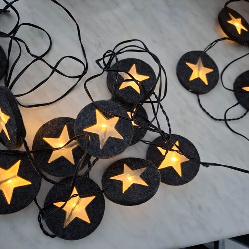 Christmas LED lights 2 separate strings like new, warm light