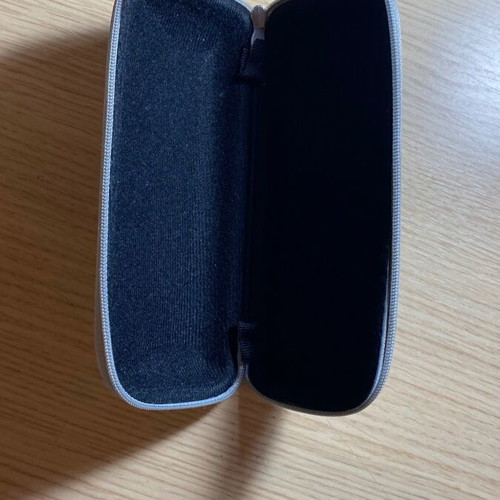 Glasses case gray like new with cleaning cloth
