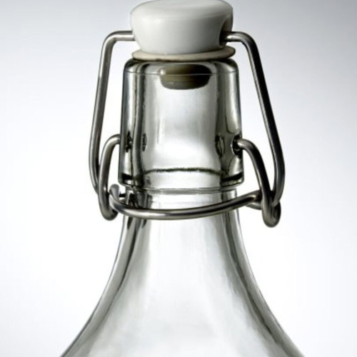 IKEA KORKEN glass bottles set of 2 new