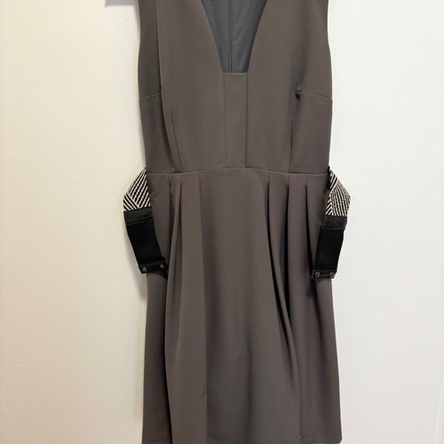 Le Vertige formal dress new, mouse color, size M with wide belt