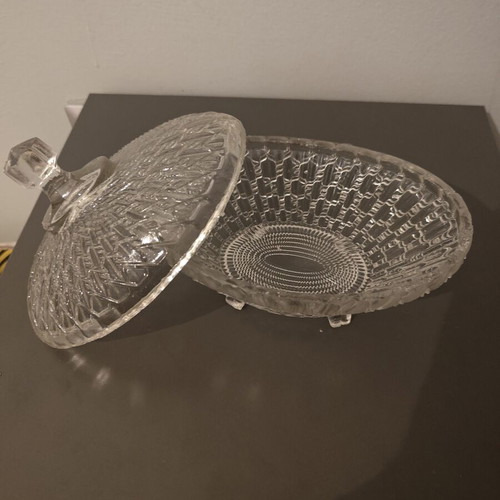 Crystal fondue pot used