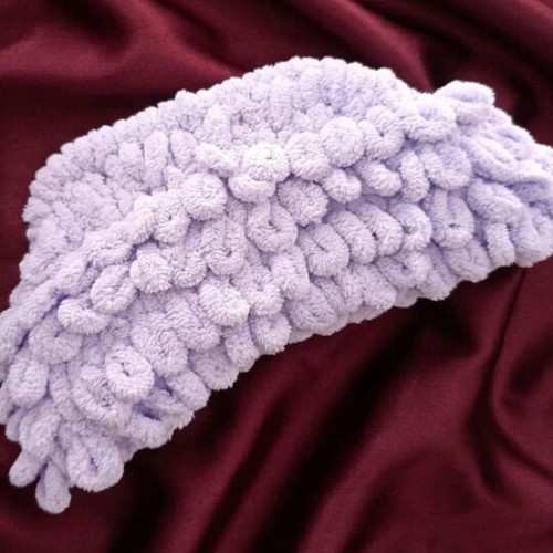 Mini handmade puffy lilac handbag
