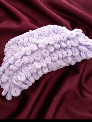 Mini handmade puffy lilac handbag