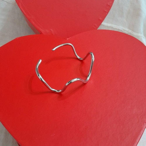Women's Steel Zig-Zag Bracelet like new, silver color