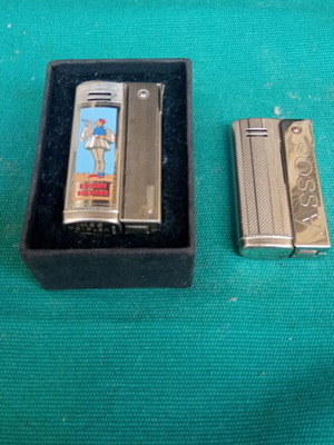 Imco lighters used, Tsolias Greek flag with crown and Asso