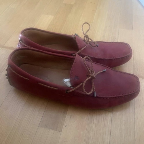 Tod's loafers used, red, size 42.5