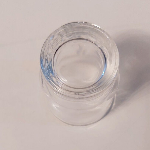 Collectible glass shot glass with 3D skull design like new