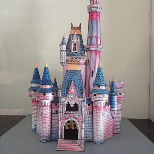 Cinderella Castle papercraft from Megalo Miky issues 153-158, new